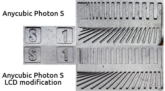 Anycubic Photon S Quality increase after protective glass removal