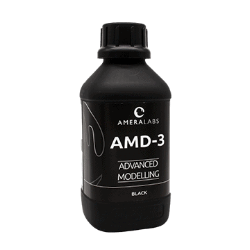 AmeraLabs AMD-3 black 3D printing resin for miniatures
