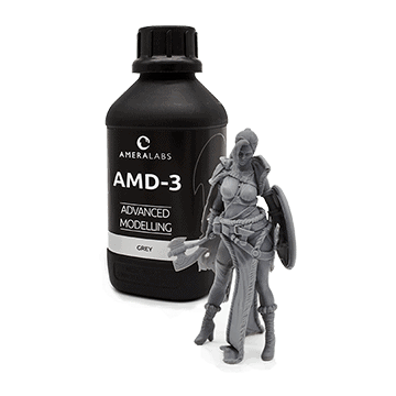 AmeraLabs AMD-3 grey 3D printing resin for miniatures